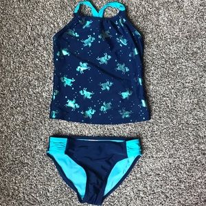 Girls 2 pc Swimsuit Unicorn